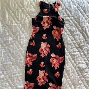 H&M Medium Navy Blue Fitted Dress